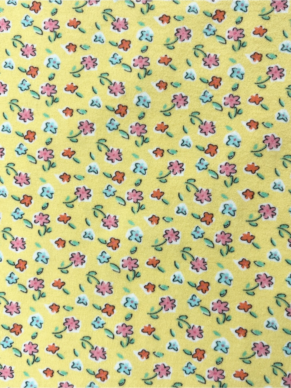Gymboree Vintage 1998 Yellow Cotton Ditsy Floral Print Tee 5-6 - Picture 7 of 10